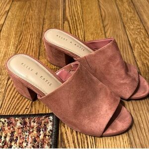 *Copy* Kelly & Katie Women's Pink Suede Mules Size 7.5